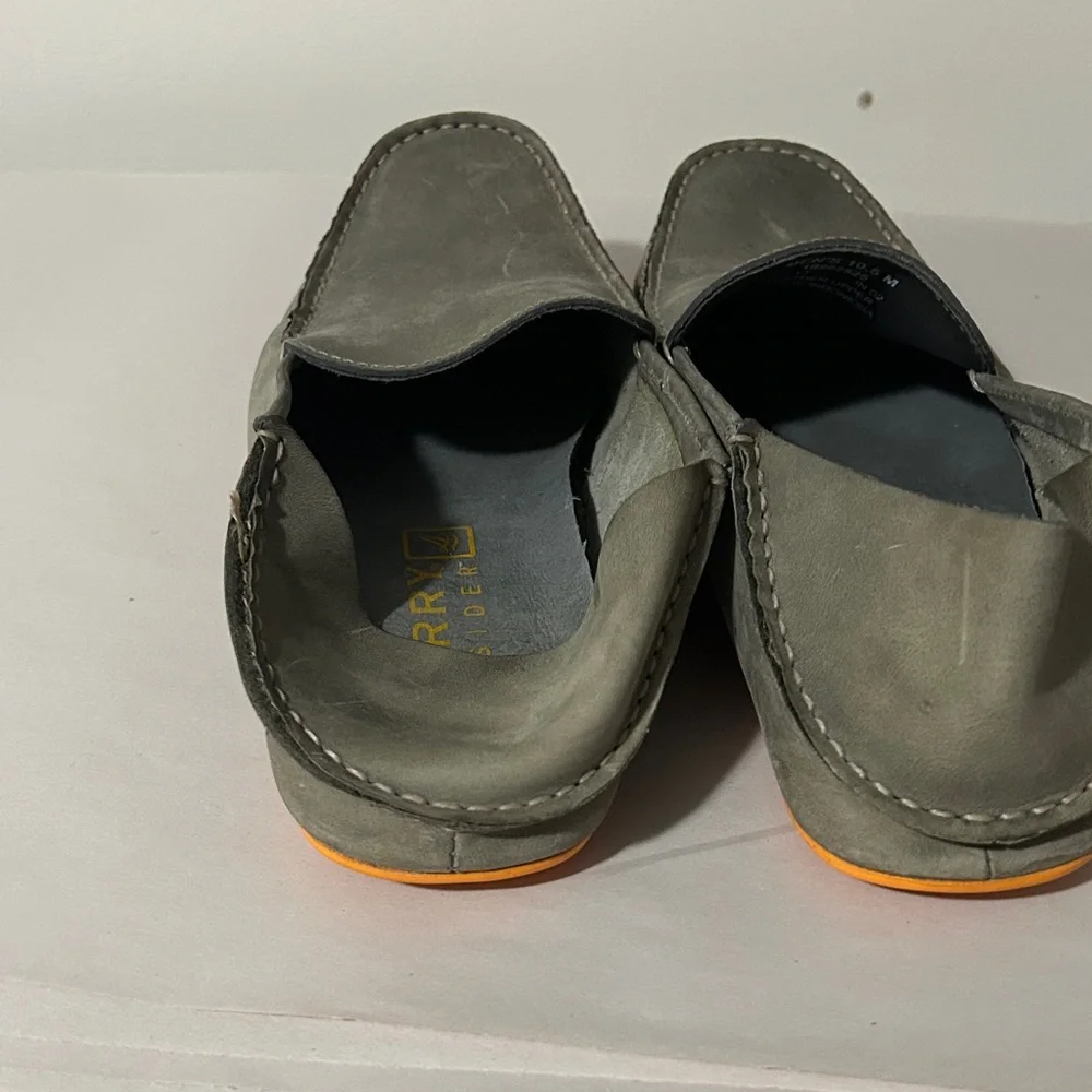 Sperry Men's Gray and Orange Loafers size 10.5‎